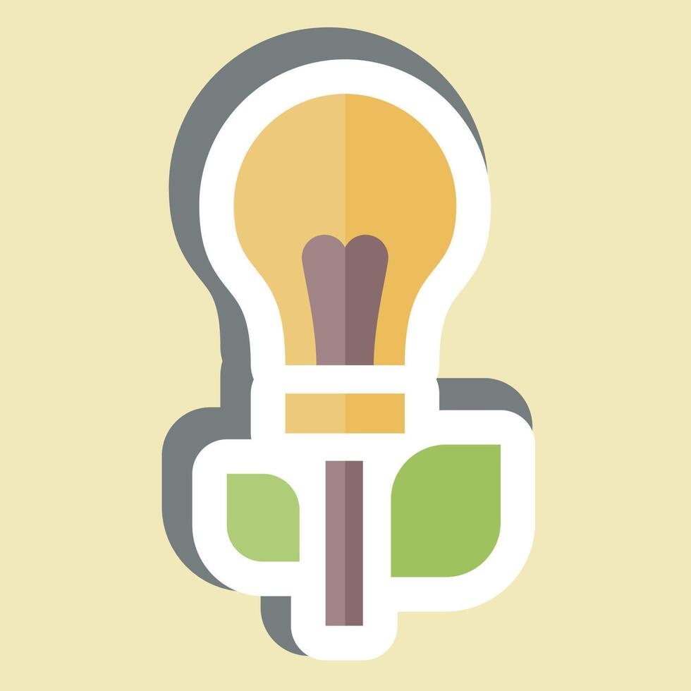 Sticker Green Innovation. related to Recycling symbol. simple design illustration vector