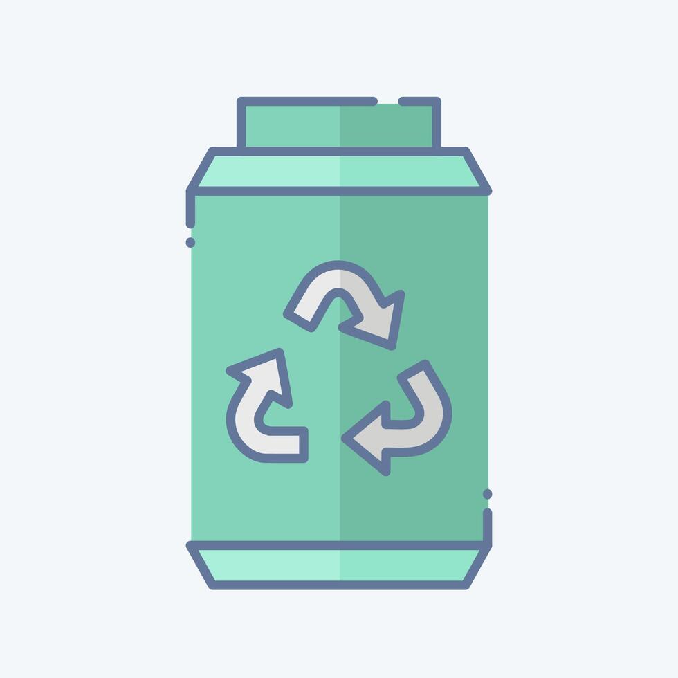 Icon Metal. related to Recycling symbol. doodle style. simple design illustration vector
