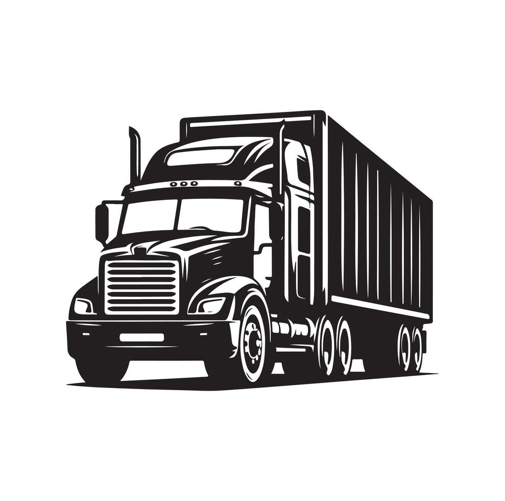 camión icono ilustración silueta vector