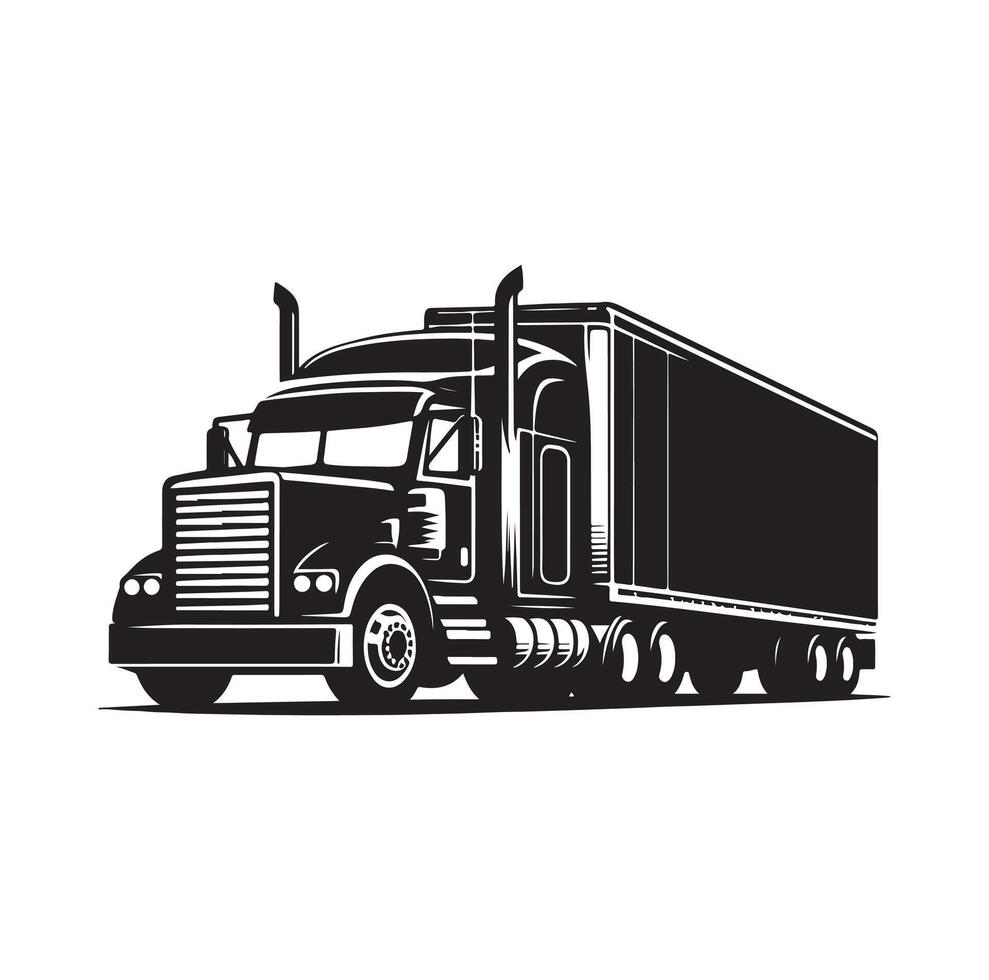 Truck icon illustration SILHOUETTE vector