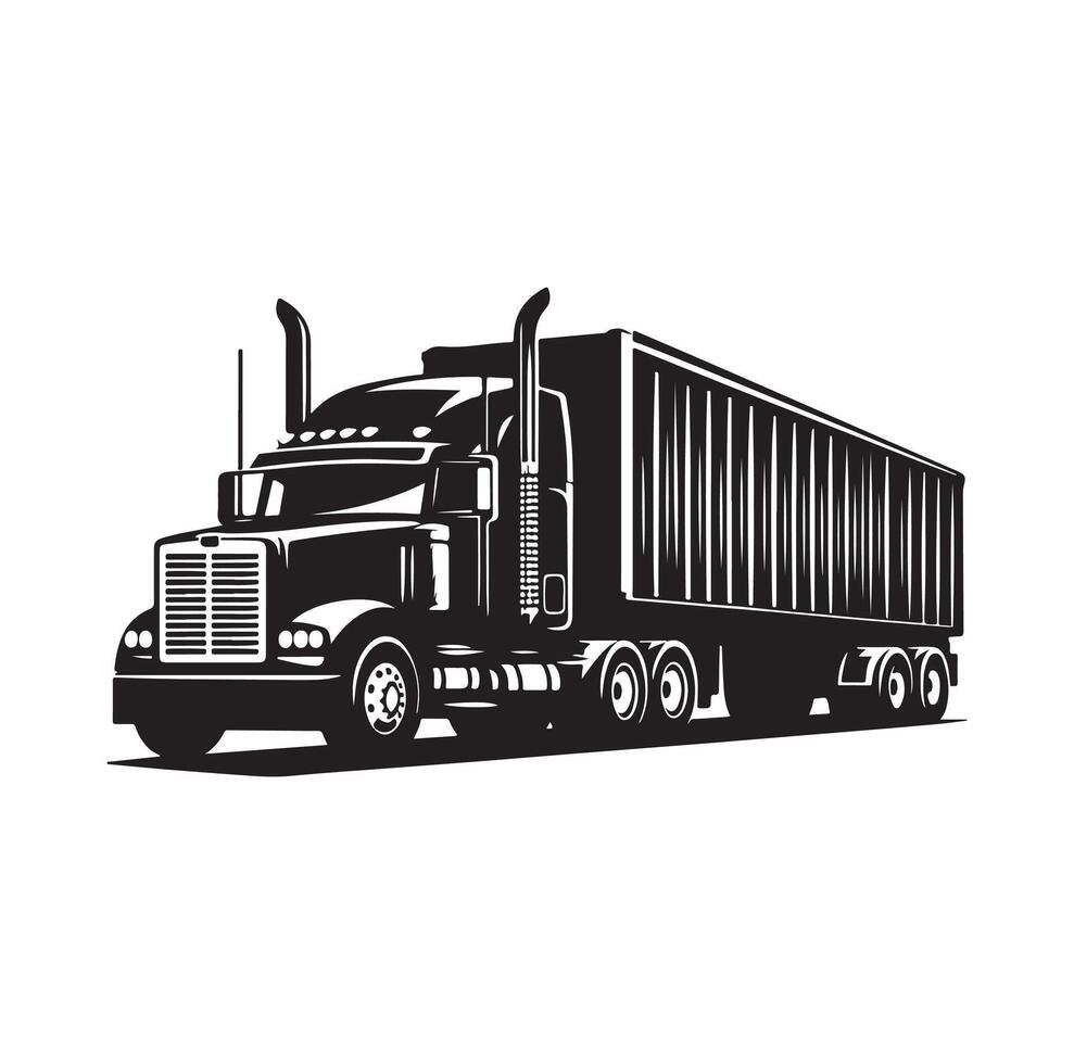 Truck icon illustration SILHOUETTE vector