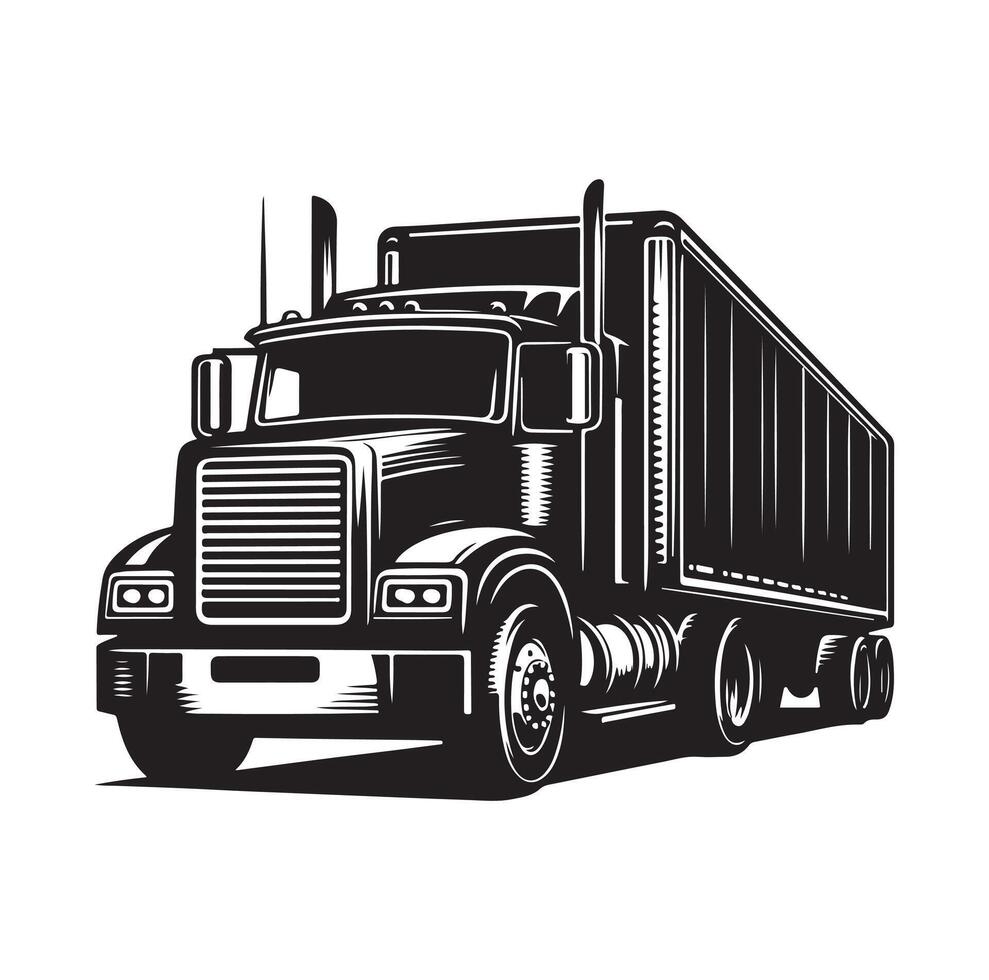 Truck icon illustration SILHOUETTE vector