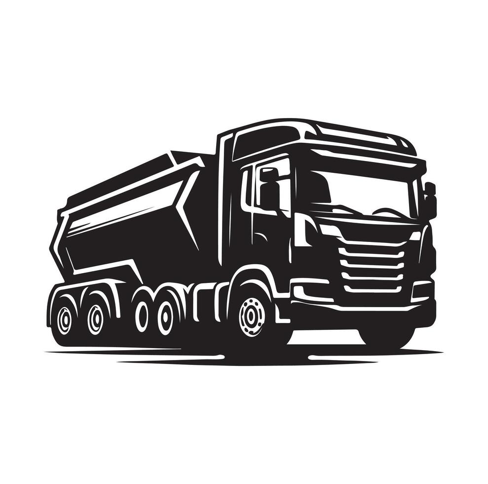 Truck icon illustration SILHOUETTE vector