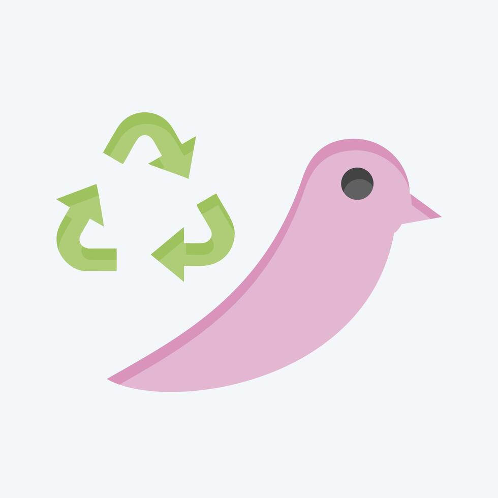 Icon Go Green. related to Recycling symbol. flat style. simple design illustration vector