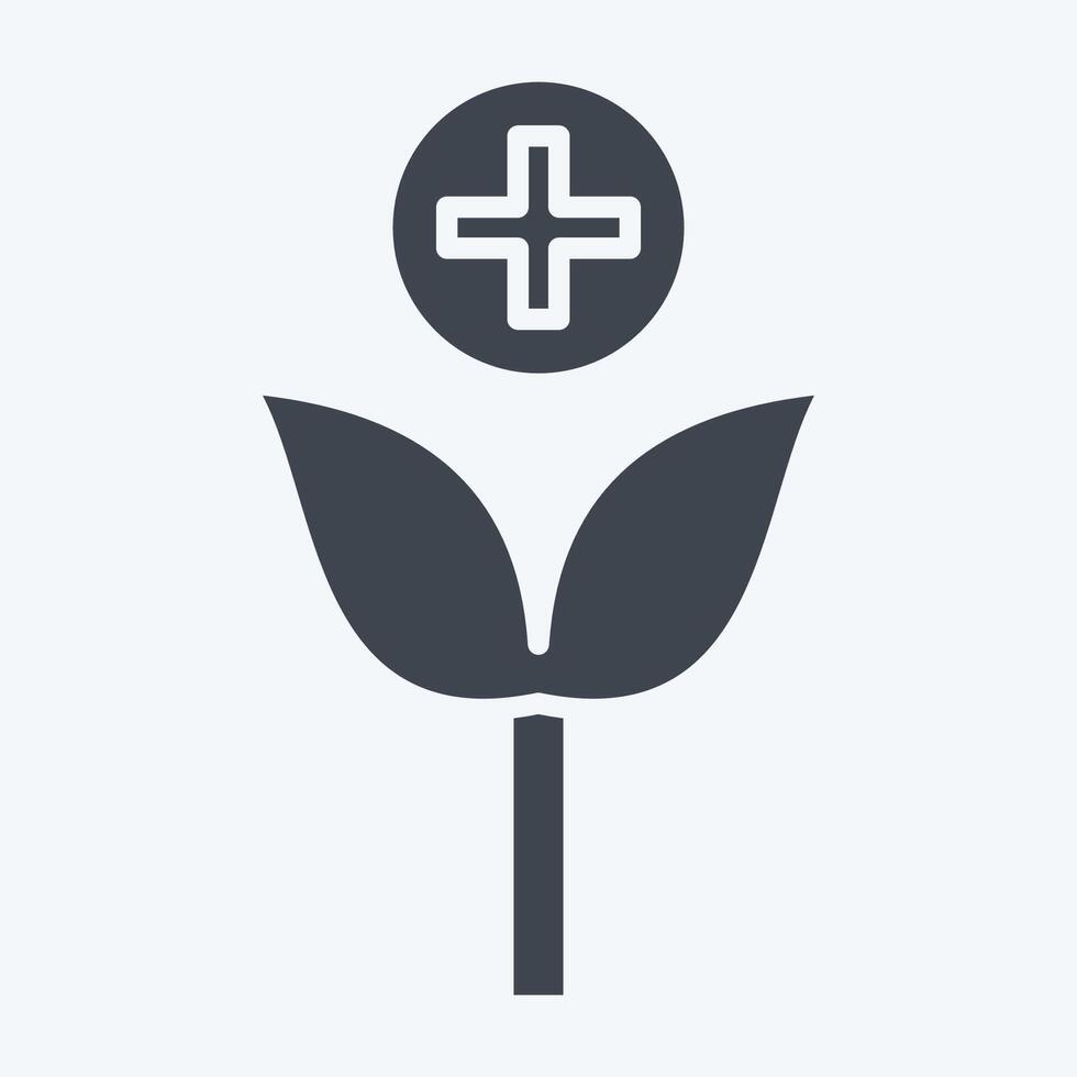 Icon Herbal Medicine. related to Medical Specialties symbol. glyph style. simple design illustration vector