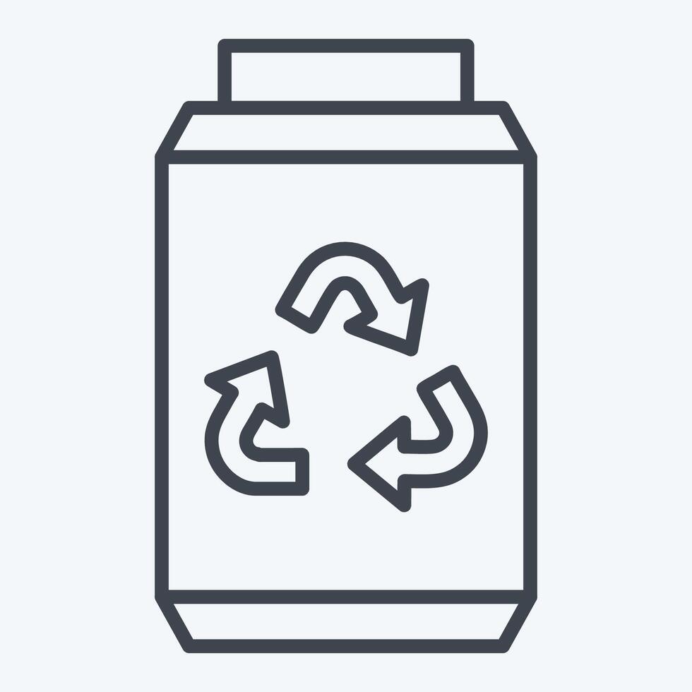 icono metal. relacionado a reciclaje símbolo. línea estilo. sencillo diseño ilustración vector