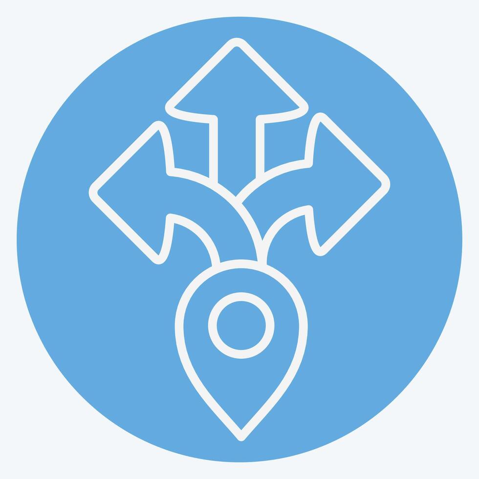 Icon Direction. related to Navigation symbol. blue eyes style. simple design illustration vector