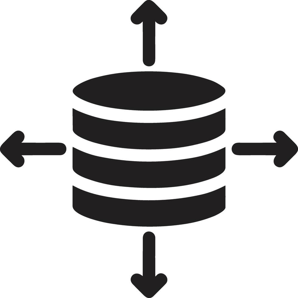 almacenamiento datos icono símbolo imagen para base de datos ilustración vector