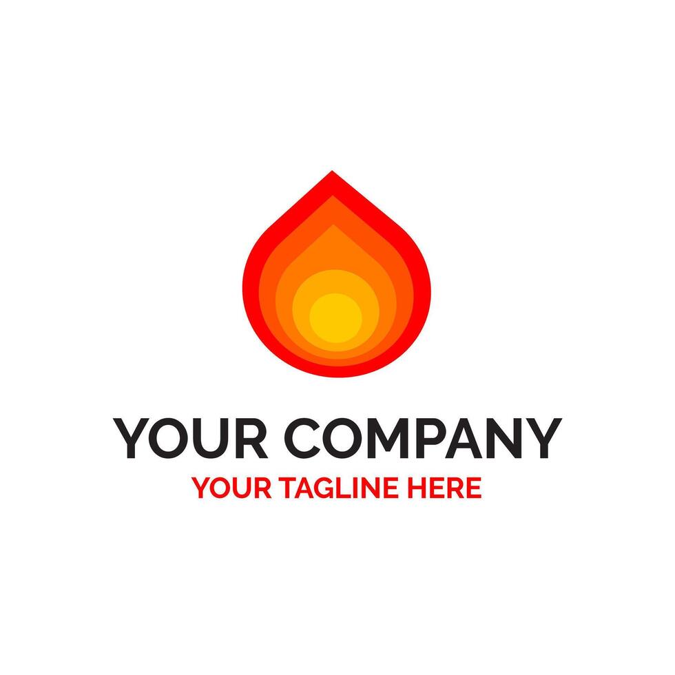 Fire Flame Torch Energy Power Logo vector