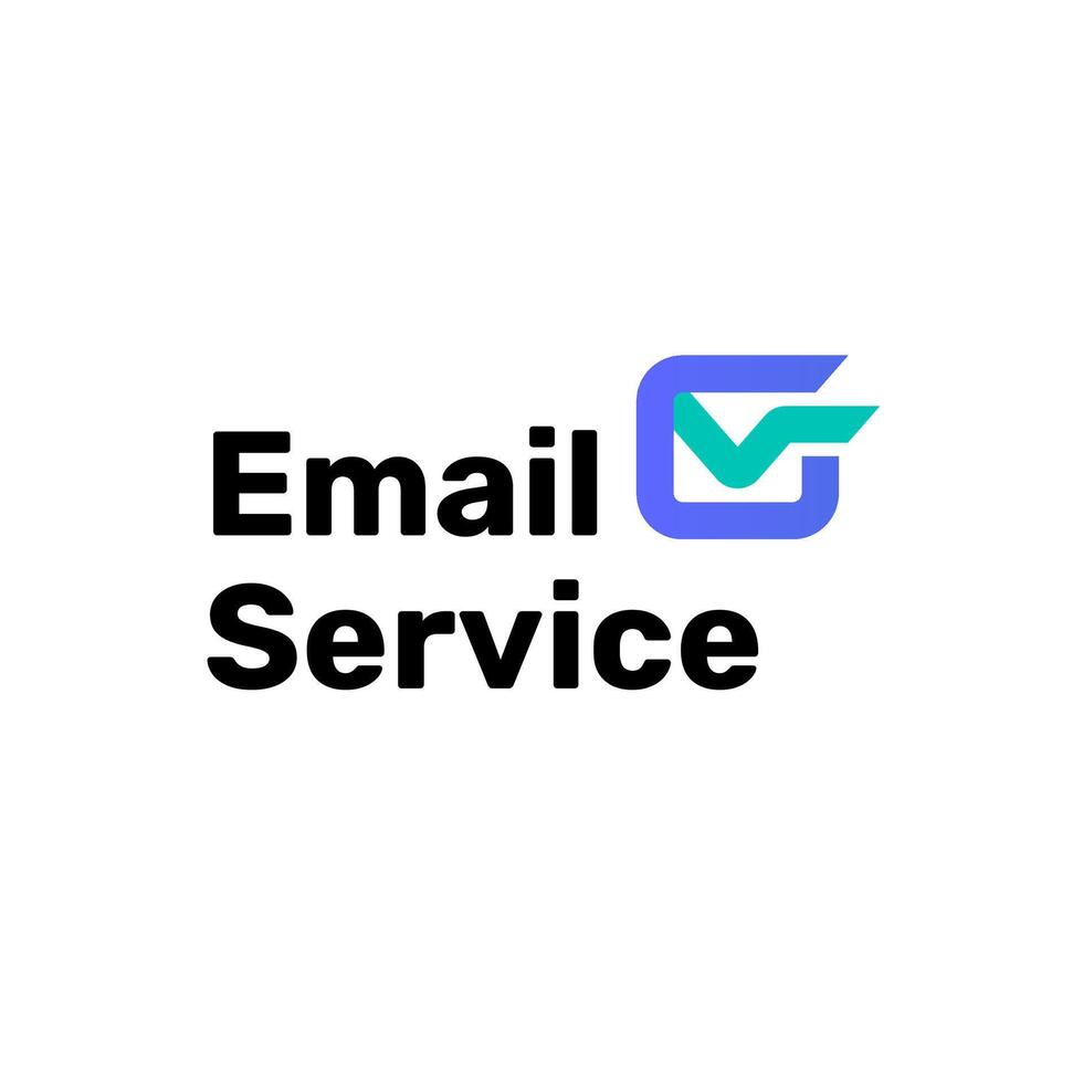 Fast Sending Email Marketing Check Mark Logo vector