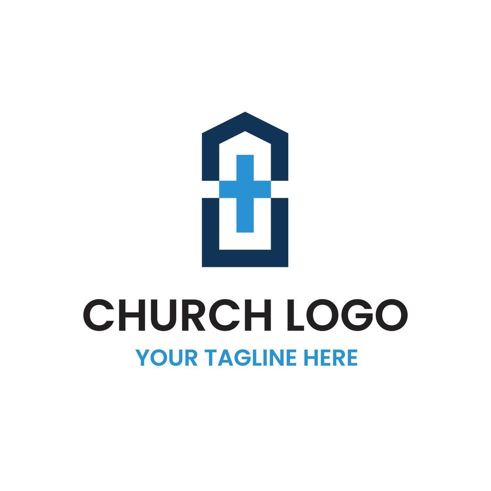 Church Cross Bible Logo vector