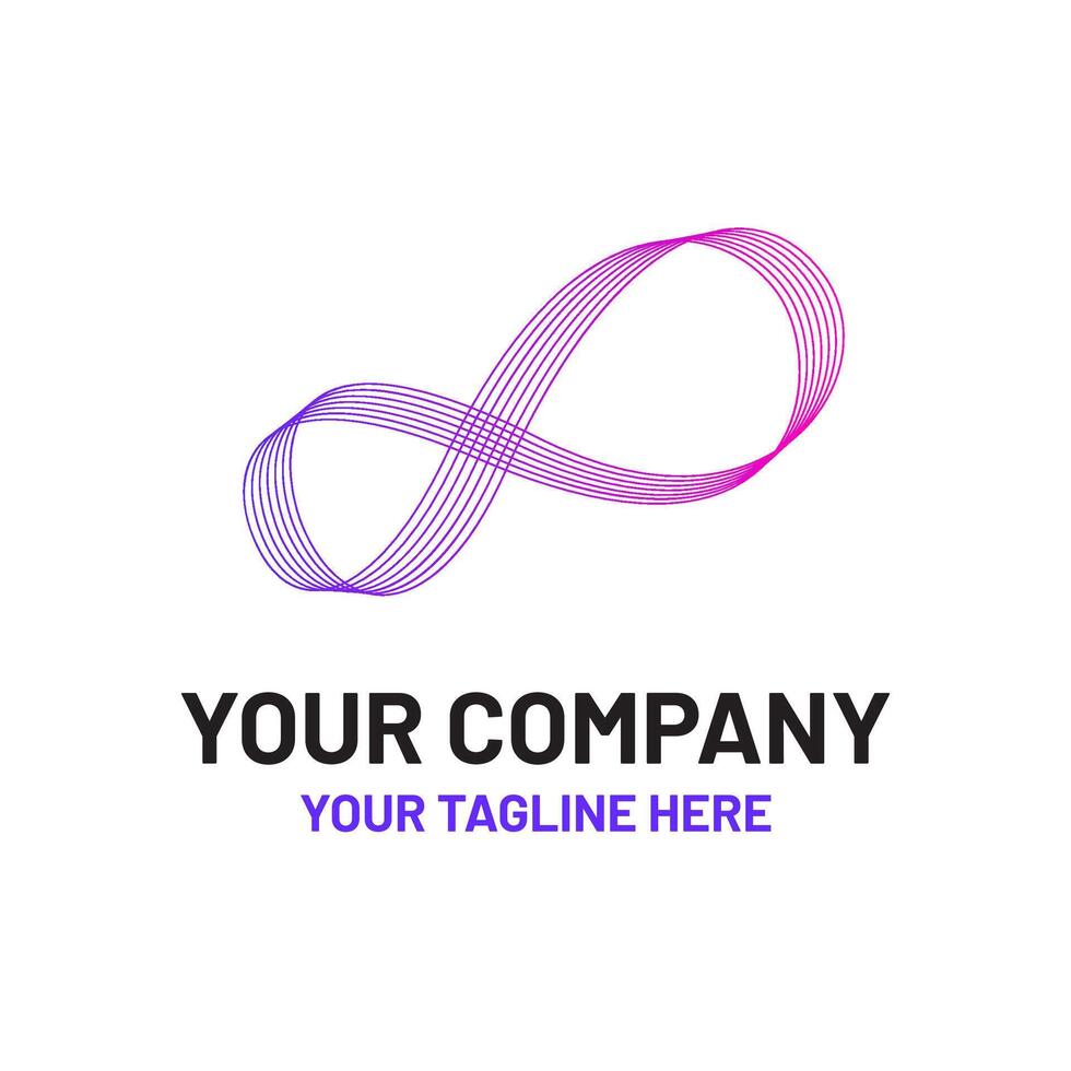 Infinite Limitless Loop Lines Logo vector