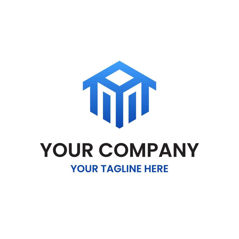 Initial Letter Alphabet M House Building Logo vector