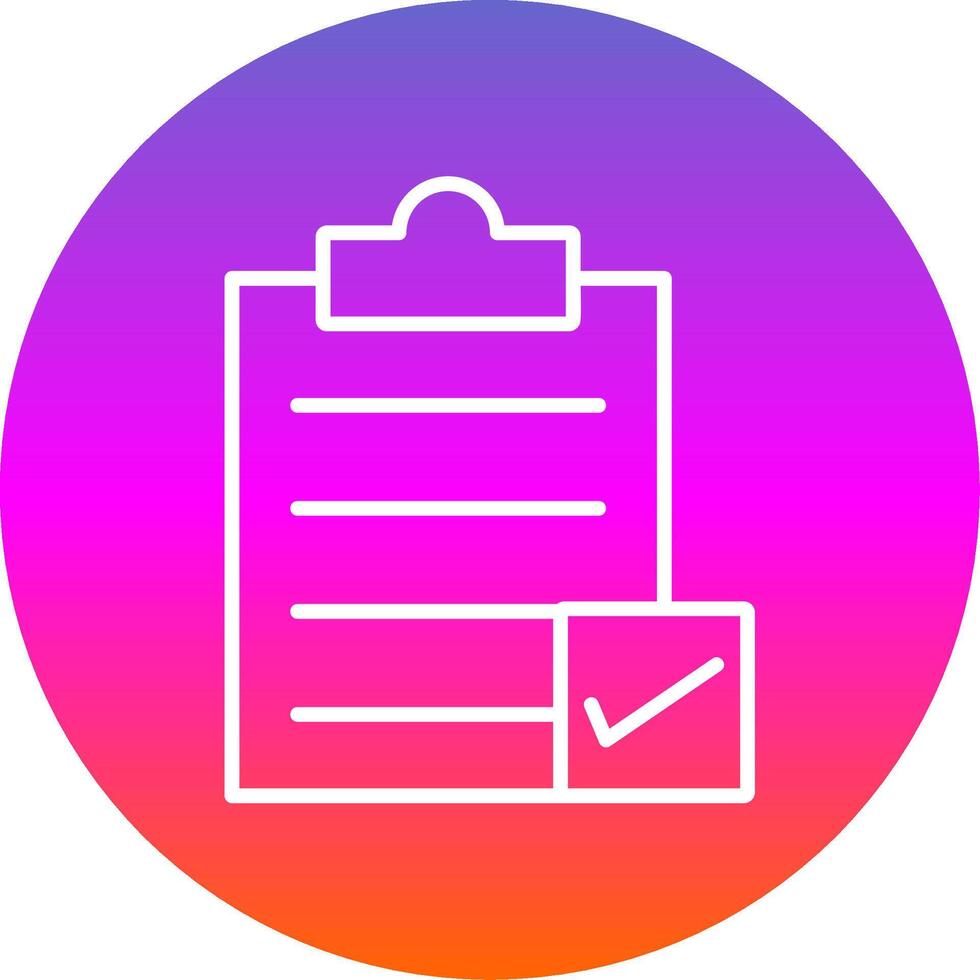 Directory Submission Line Gradient Circle Icon vector