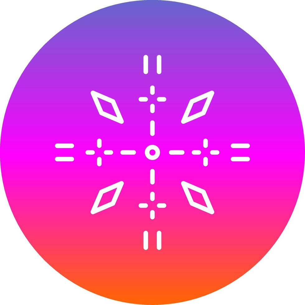 Firework Line Gradient Circle Icon vector