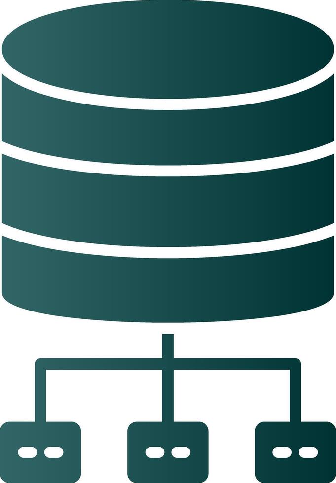 Database Architecture Glyph Gradient Icon vector