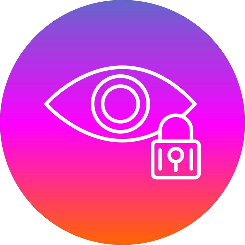 Retinal Scan Line Gradient Circle Icon vector