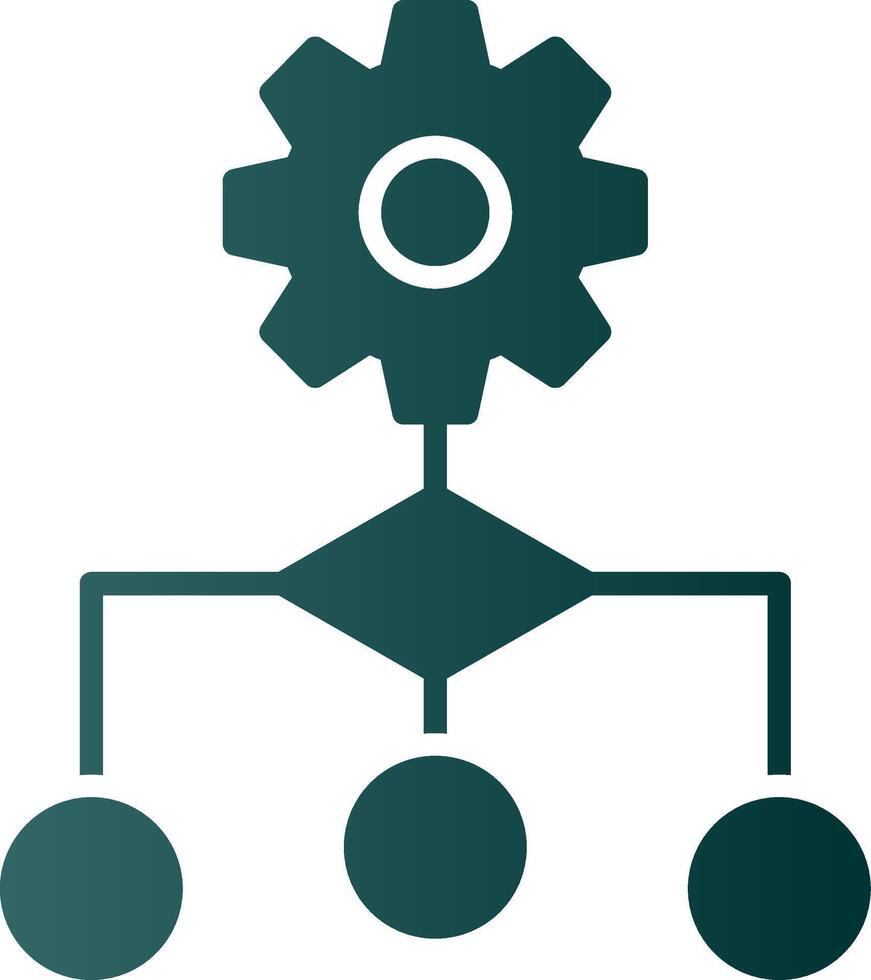 Algorithm Glyph Gradient Icon vector
