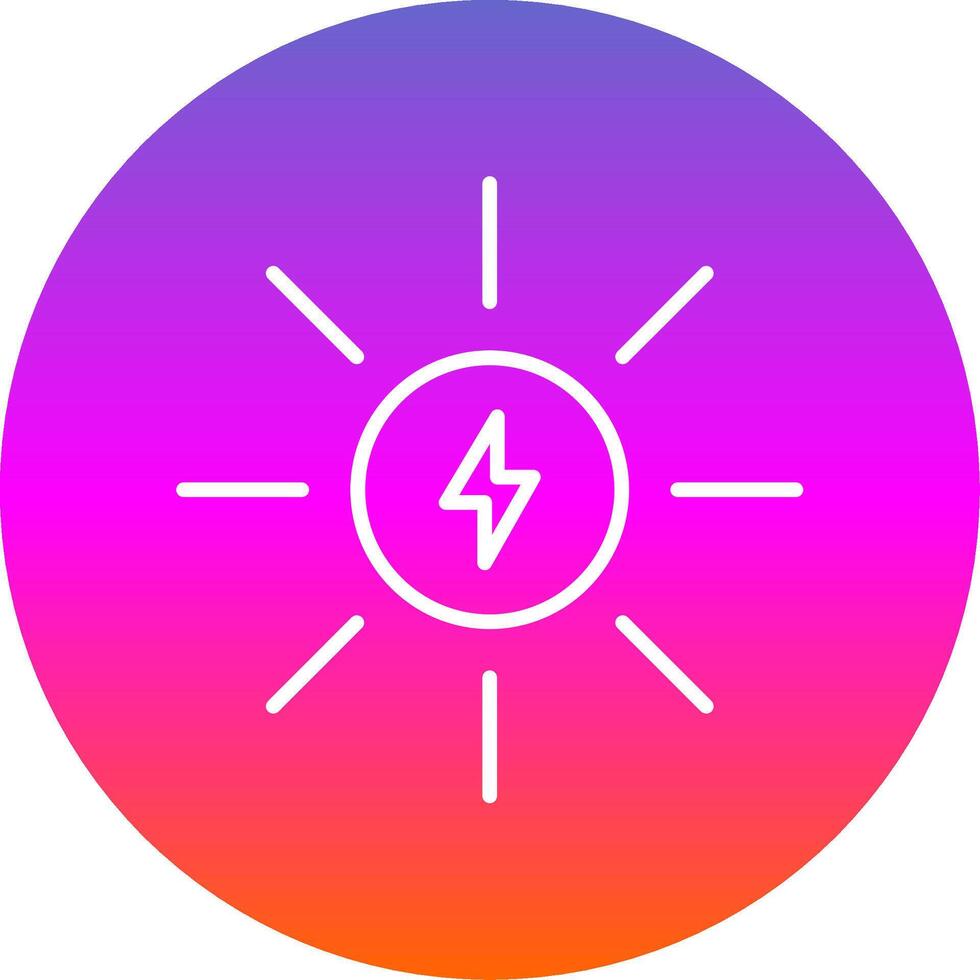 Sun Line Gradient Circle Icon vector