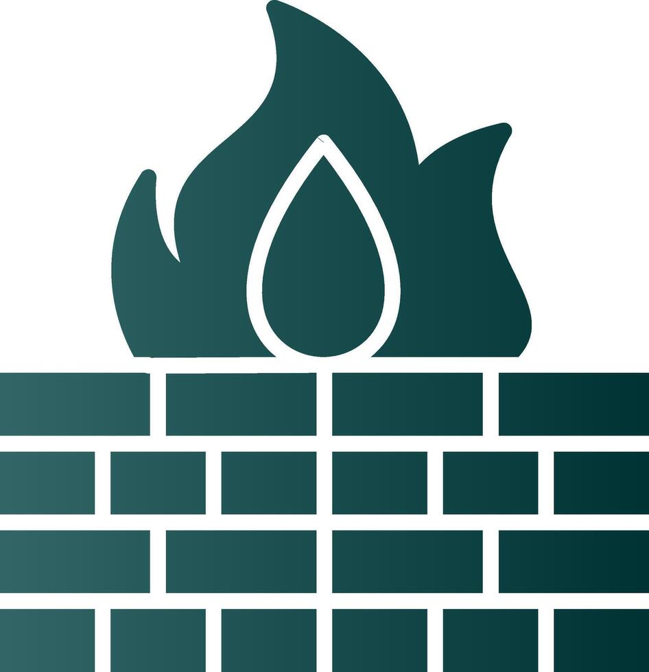Firewall Glyph Gradient Icon vector