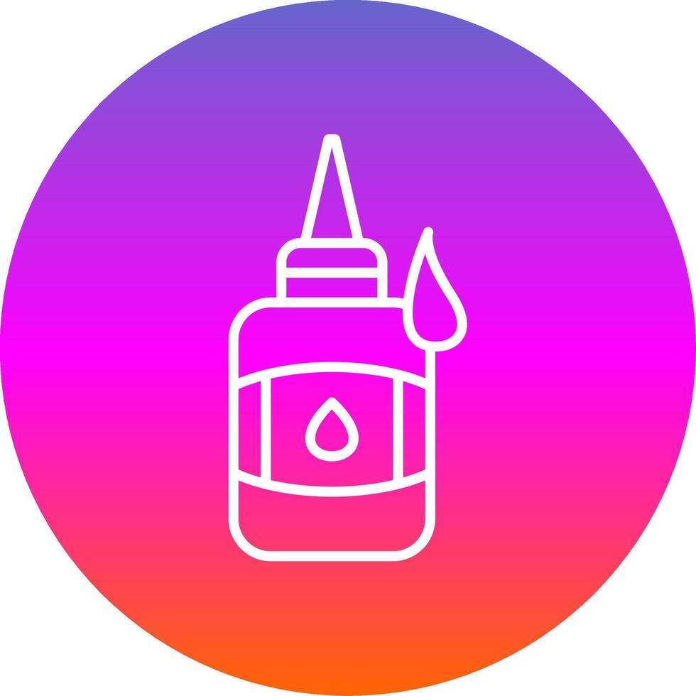 Glue Line Gradient Circle Icon vector