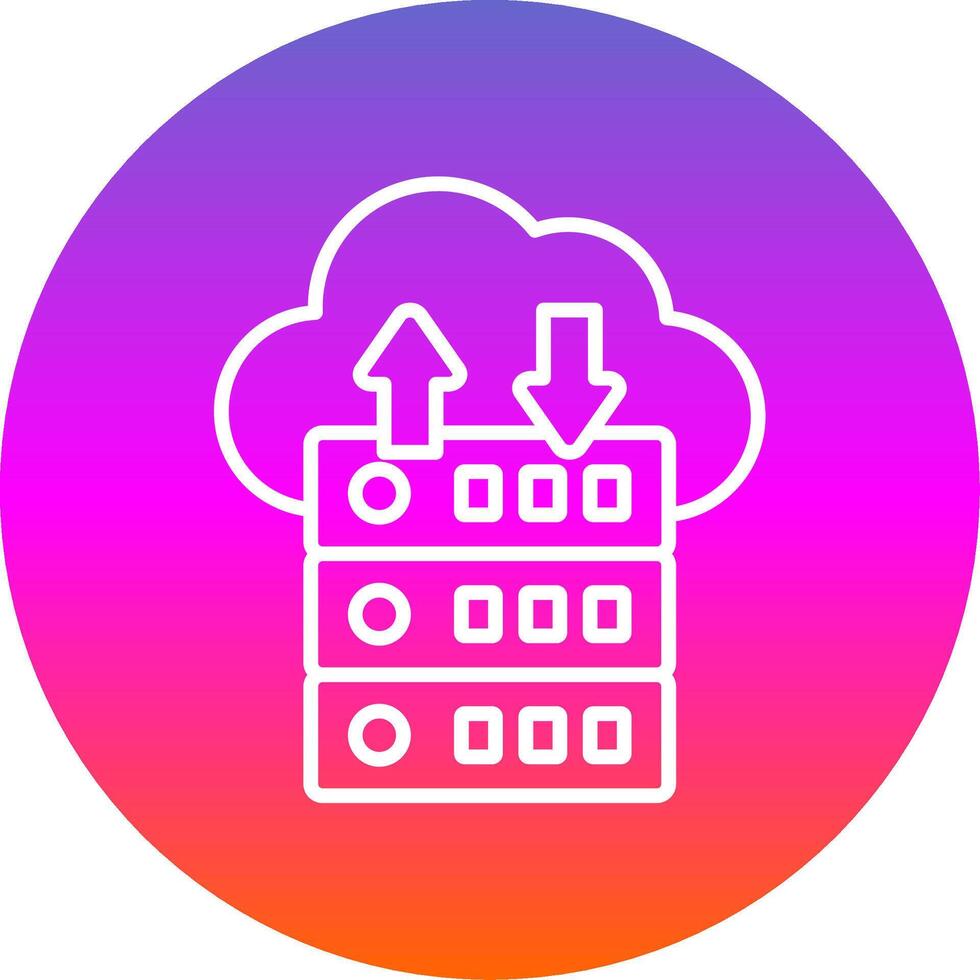 Data Flow Line Gradient Circle Icon vector