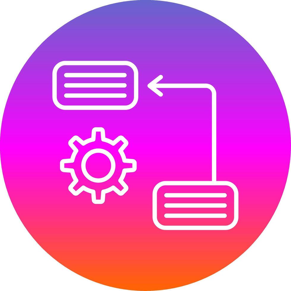Prioritize Line Gradient Circle Icon vector