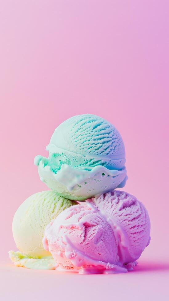 Colorful Ice Cream Scoops photo