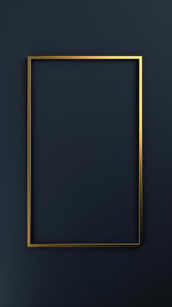 Elegant Gold Frame on Dark Wall photo