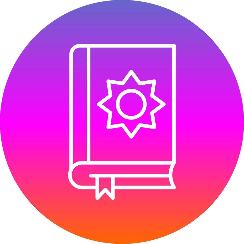 Holy Book Line Gradient Circle Icon vector