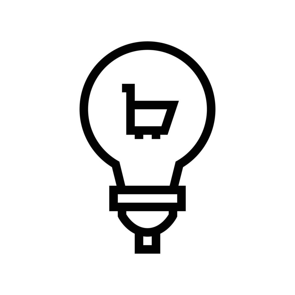 lamp line icon vector