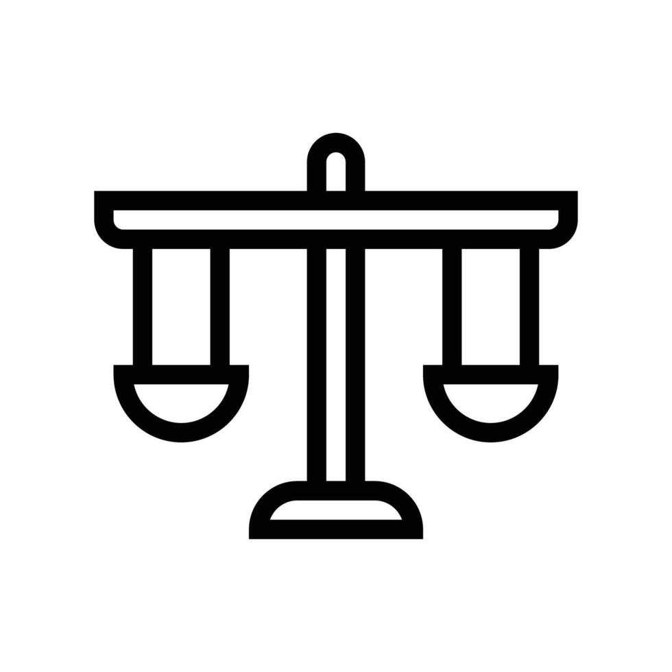 balance line icon vector