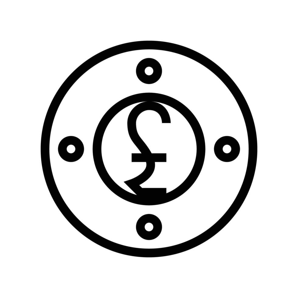 pound line icon vector