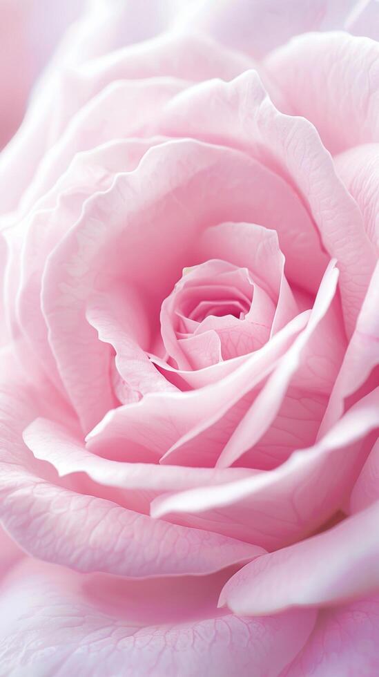 Close-Up Pink Rose Petal Detail photo