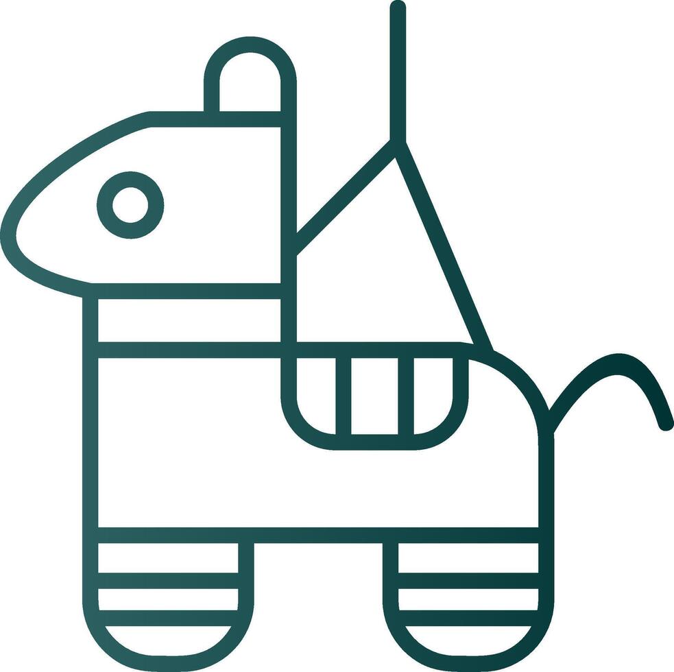 Pinata Line Gradient Icon vector
