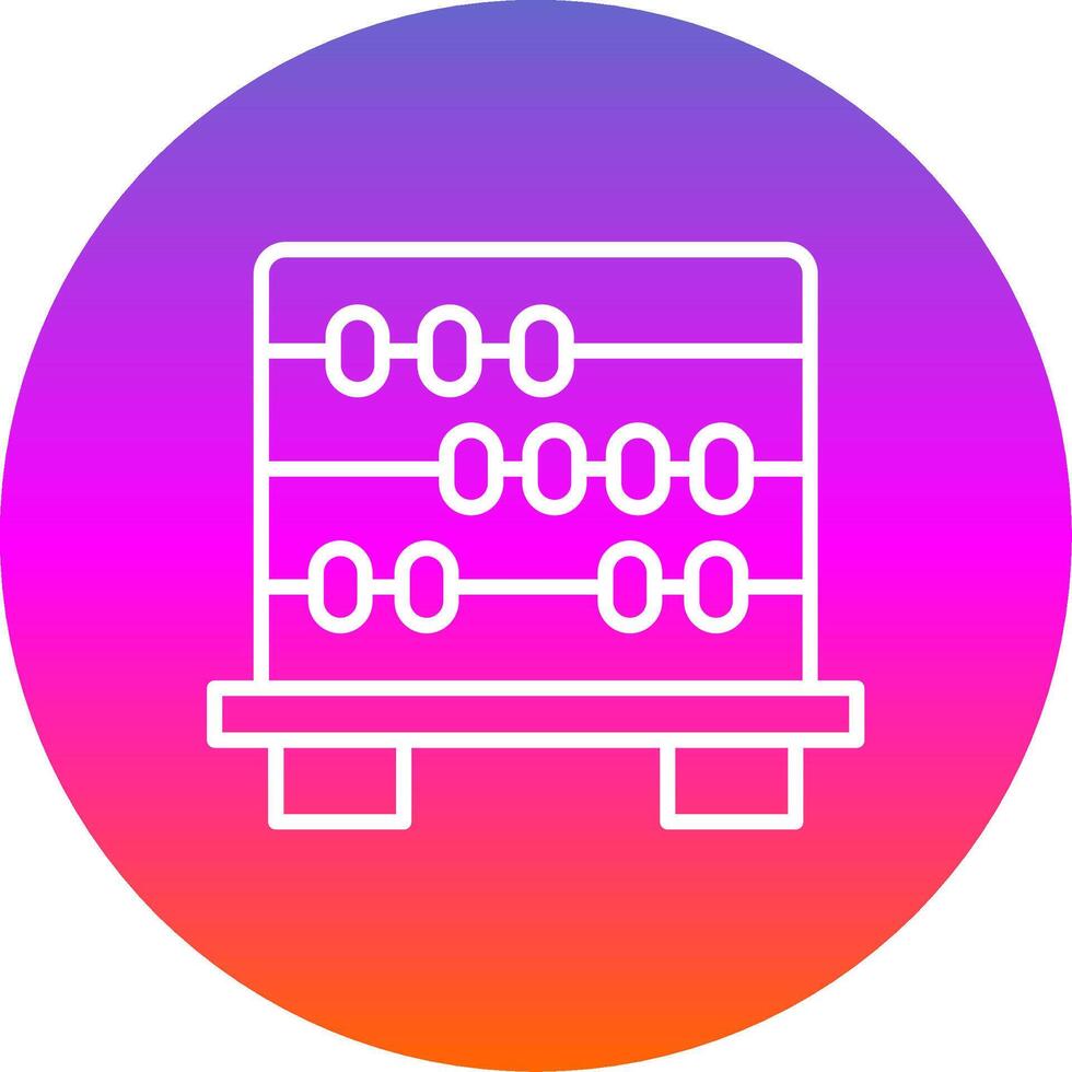 Abacus Line Gradient Circle Icon vector