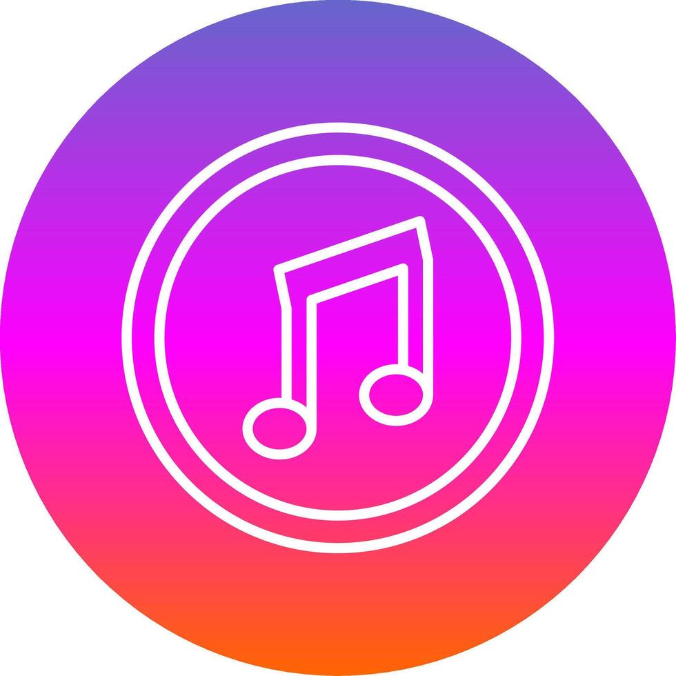 Music Line Gradient Circle Icon vector