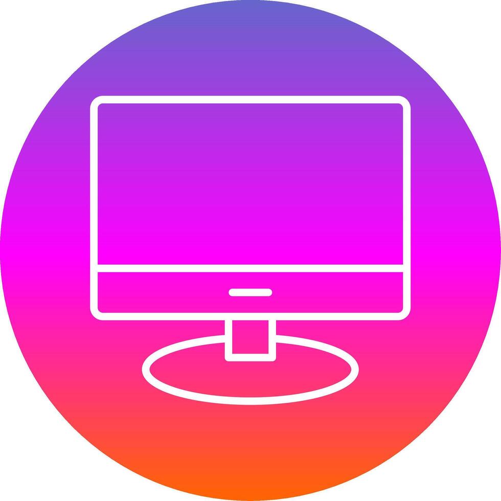 Lcd Line Gradient Circle Icon vector