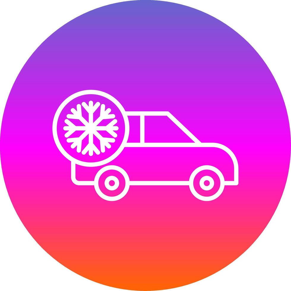 Air Conditioner Line Gradient Circle Icon vector