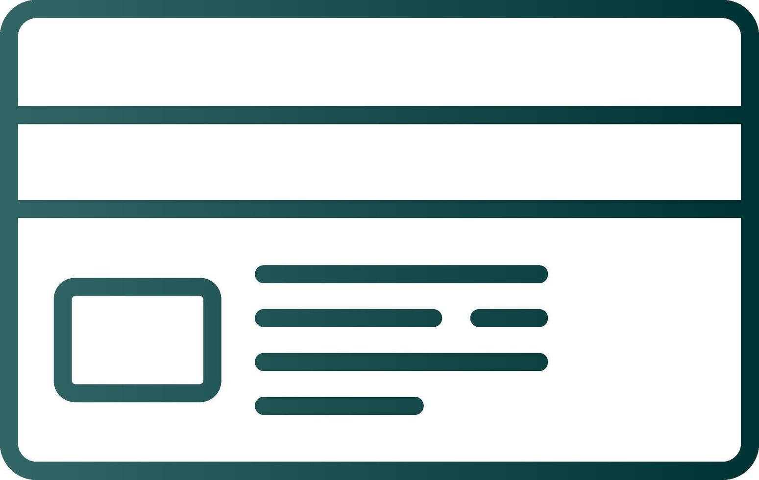 Credit Card Line Gradient Icon vector