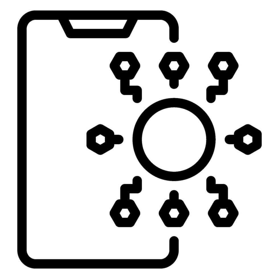 digital asset line icon vector