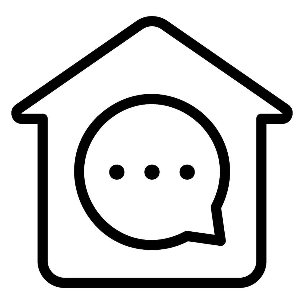 home line icon vector