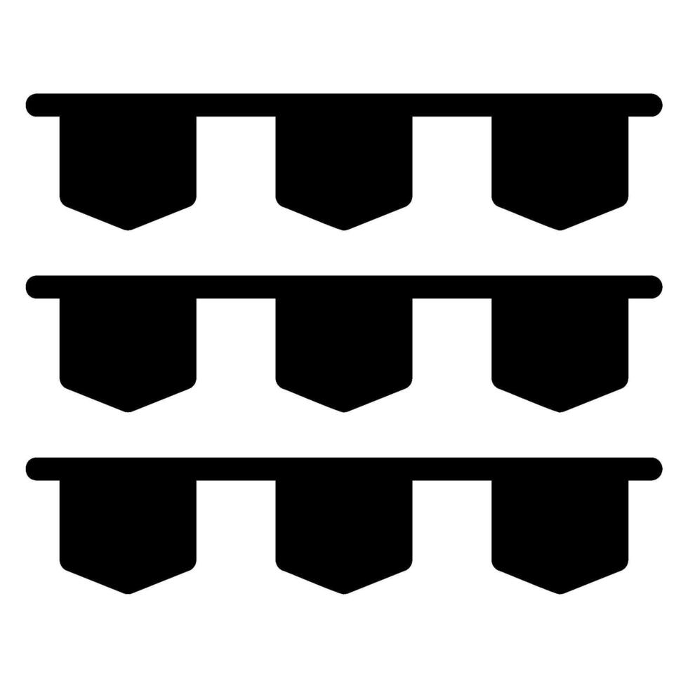 garlands glyph icon vector