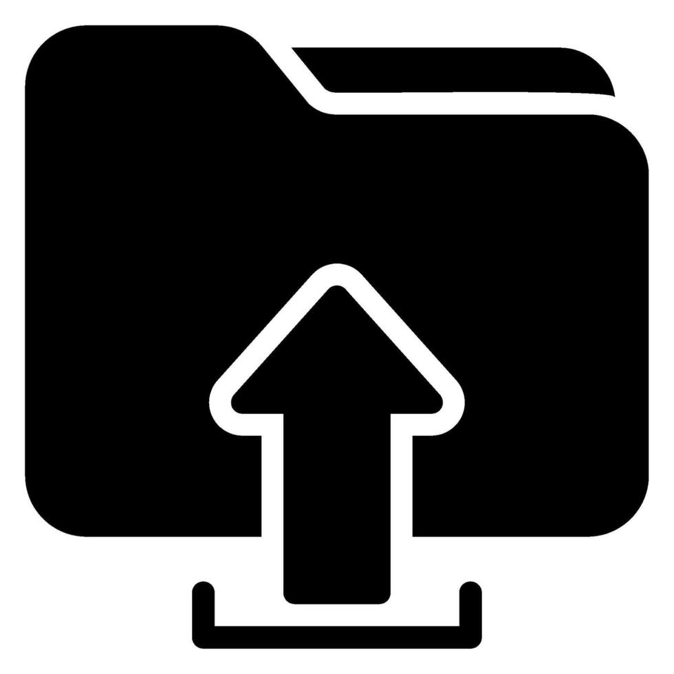 folder glyph icon vector