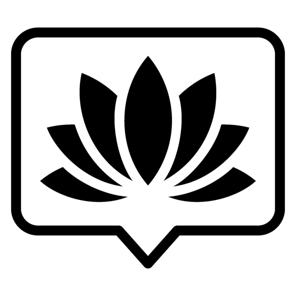 lotus glyph icon vector