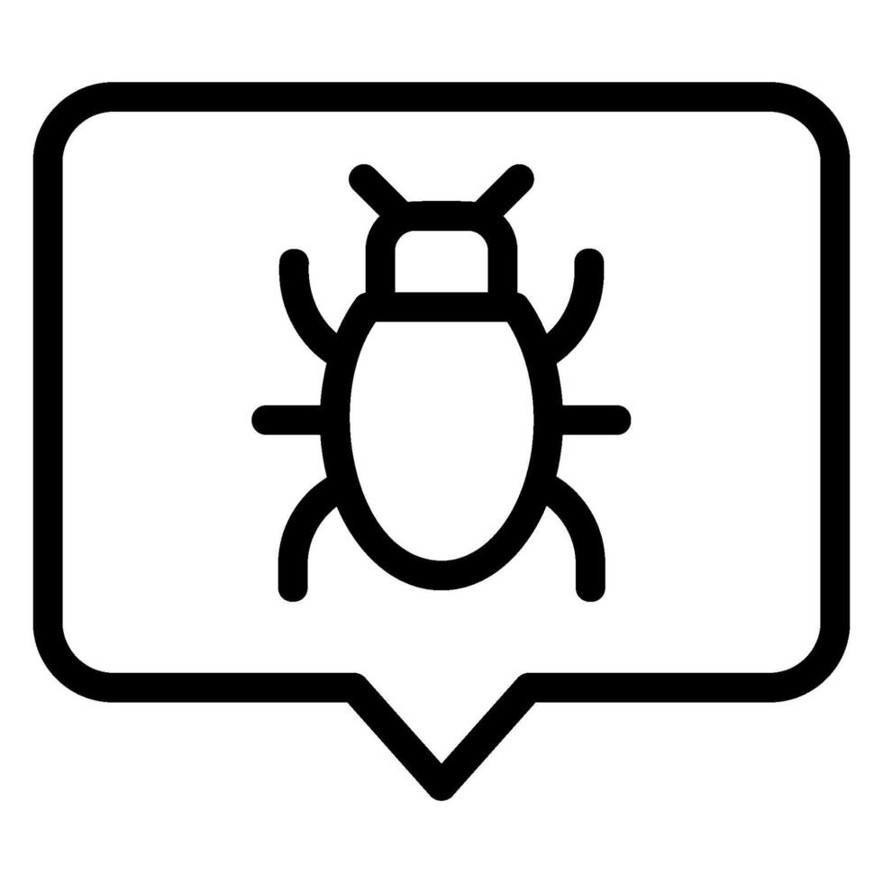 bug line icon vector