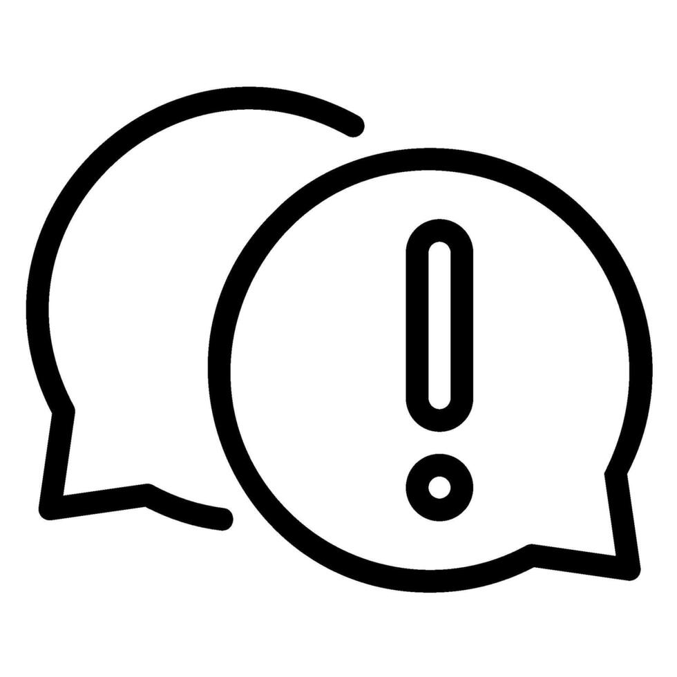 attention line icon vector