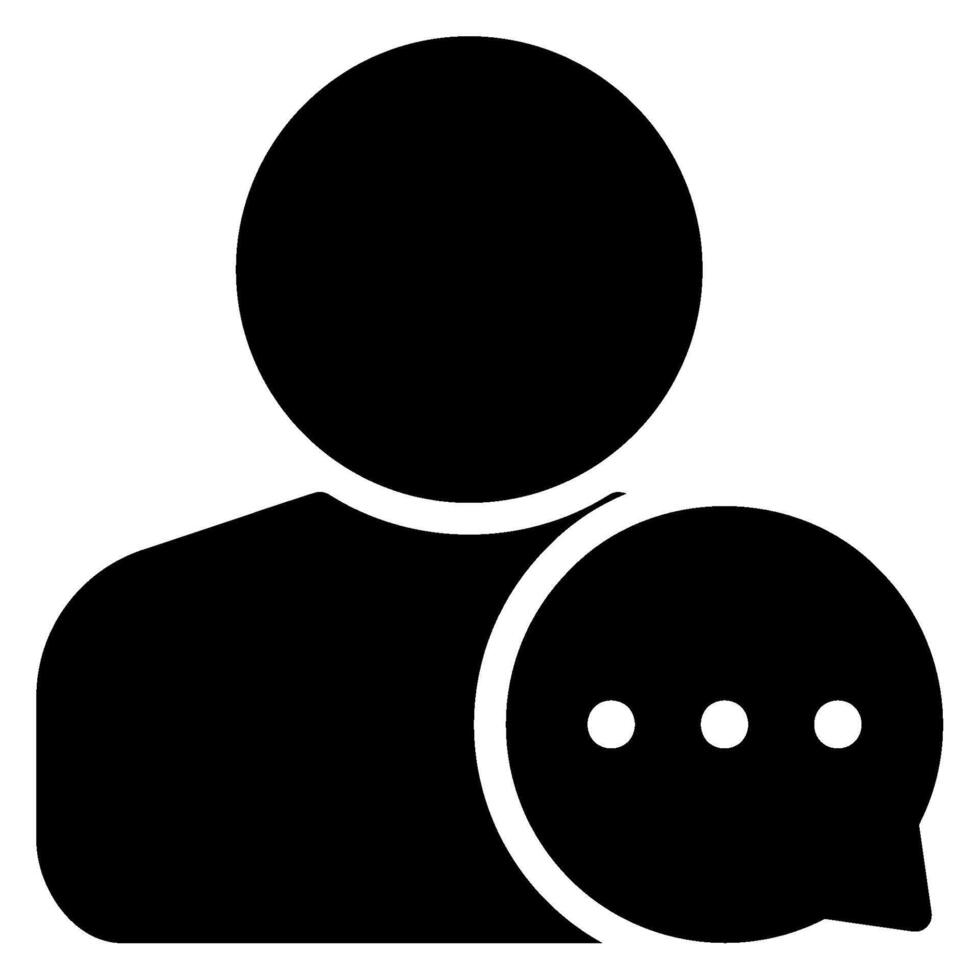 user glyph icon vector