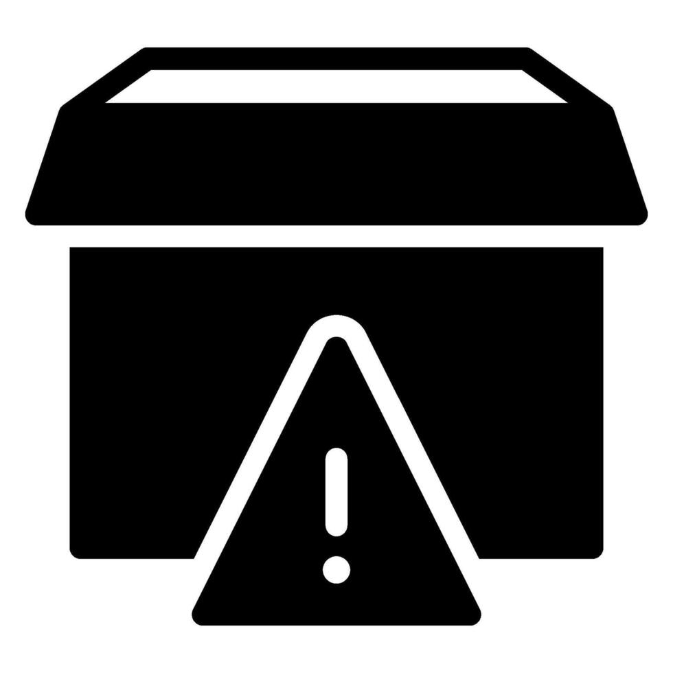 warning glyph icon vector