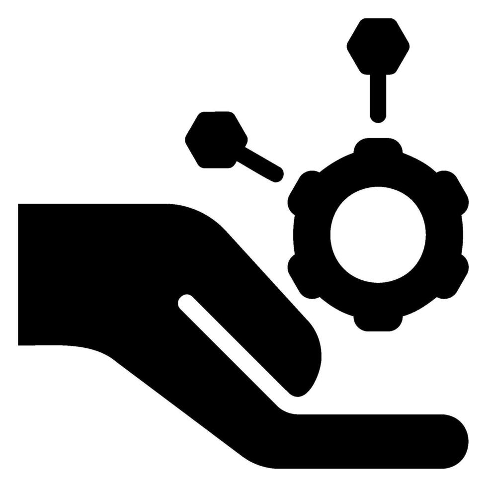 management glyph icon vector